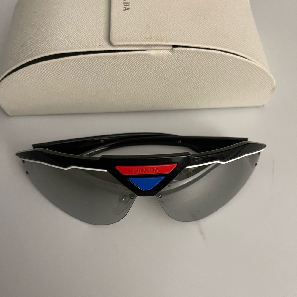 Prada Shield Mirrored Sunglasses